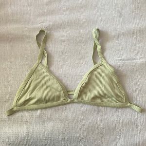 pacsun lime green bikini top